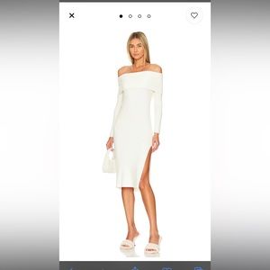 Francesca Midi Dress in Pristine Ivory